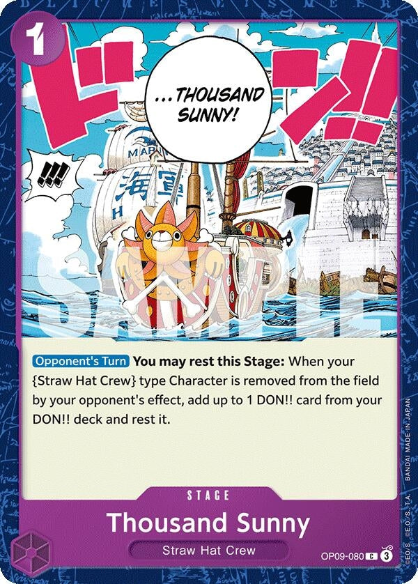 Thousand Sunny (OP09-080) (OP09) - One Piece Card Game Single