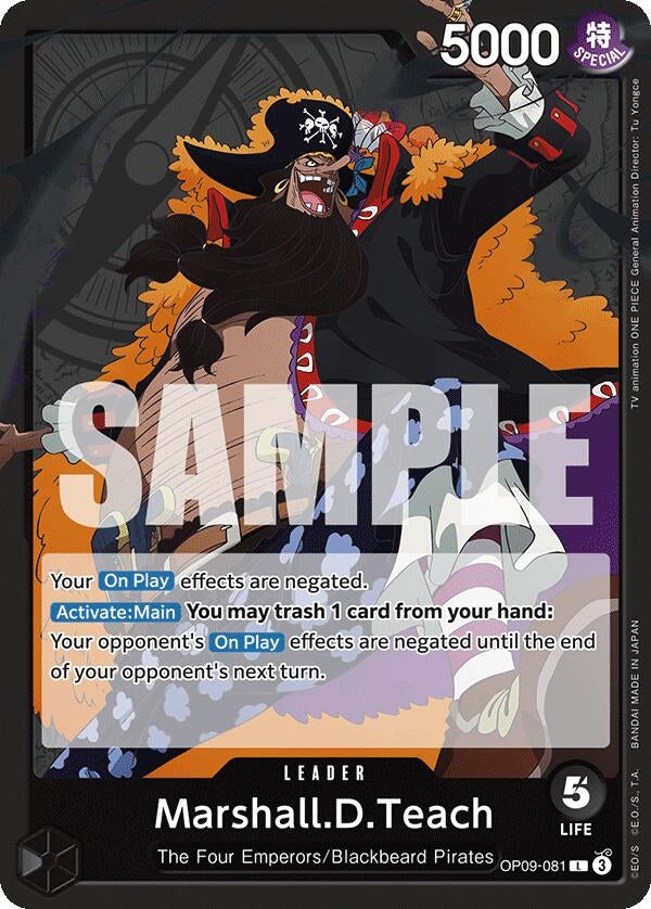 Marshall.D.Teach (081) (9081) (OP09) - One Piece Card Game Single