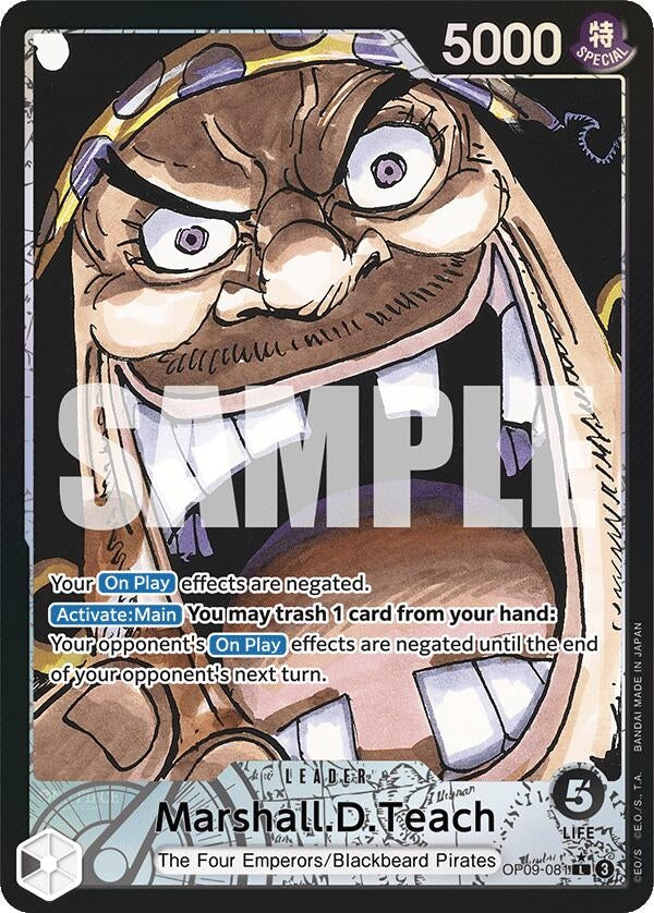 Marshall.D.Teach (081) (Parallel) (9081) (OP09) - One Piece Card Game Single