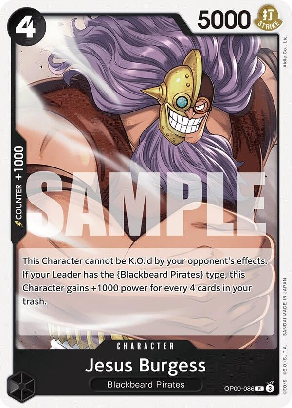 Jesus Burgess (OP09-086) (OP09) - One Piece Card Game Single