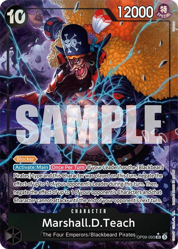 Marshall.D.Teach (093) (Alternate Art) (9093) (OP09) - One Piece Card Game Single