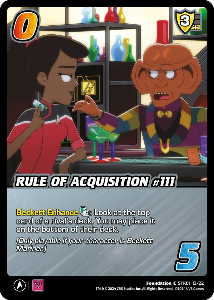 Rule of Acquisition #111 (11322) - UniVersus Single