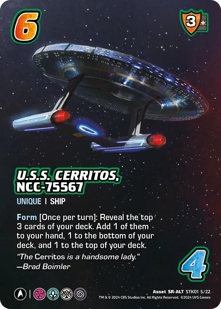 U.S.S. Cerritos NCC-75567 (Alternate Art) (STK01 5/22) (1522) - UniVersus Single