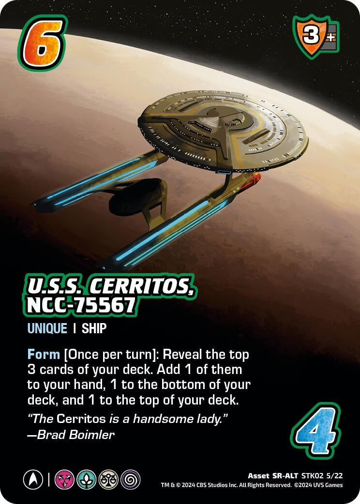 U.S.S. Cerritos NCC-75567 (Alternate Art) (STK02 5/22) (2522) - UniVersus Single