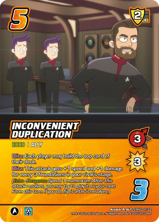 Inconvenient Duplication (Alternate Art) (2722) - UniVersus Single