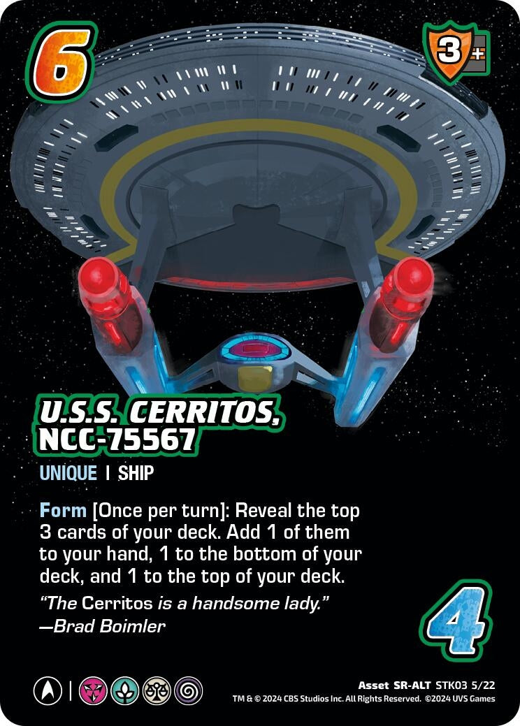 U.S.S. Cerritos NCC-75567 (Alternate Art) (STK03 5/22) (3522) - UniVersus Single