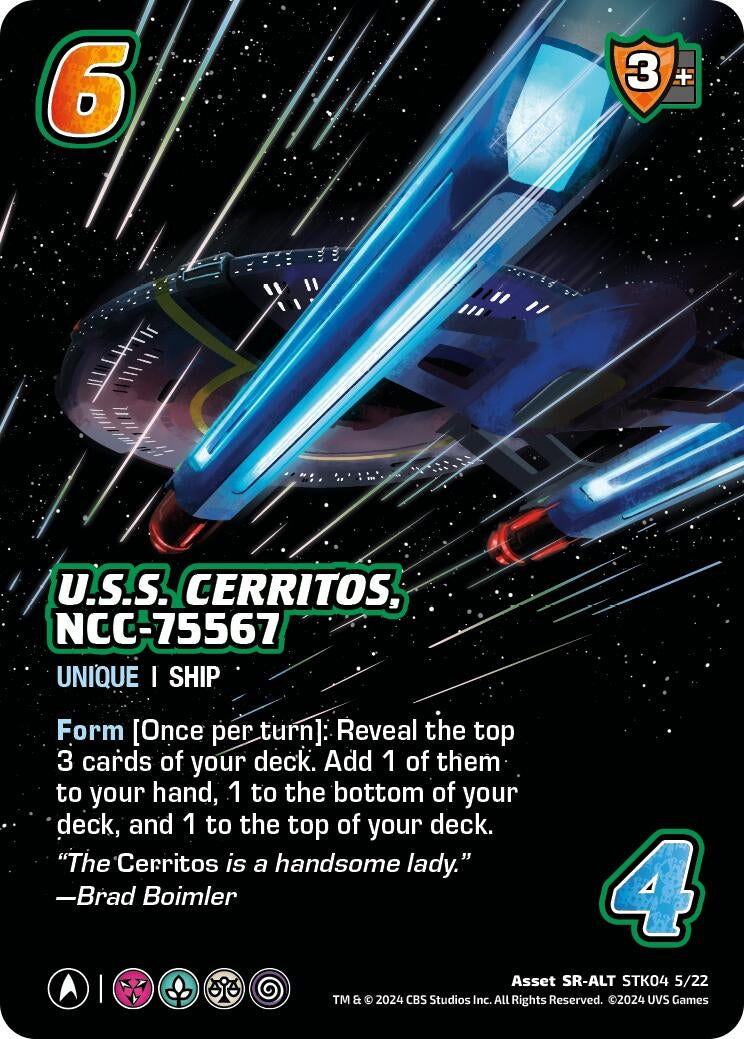 U.S.S. Cerritos NCC-75567 (Alternate Art) (STK04 5/22) (4522) - UniVersus Single