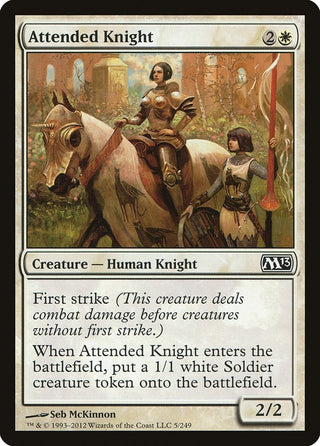 Attended Knight (5) [M13] - MTG Single