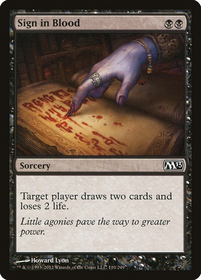 Sign in Blood (110) [M13] - MTG Single