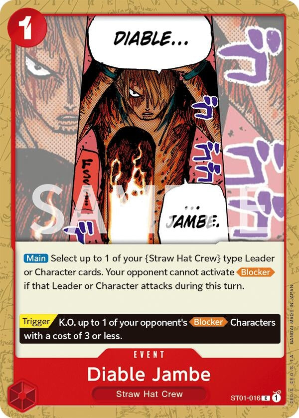 Diable Jambe (1016) (OPRP) - One Piece Card Game Single