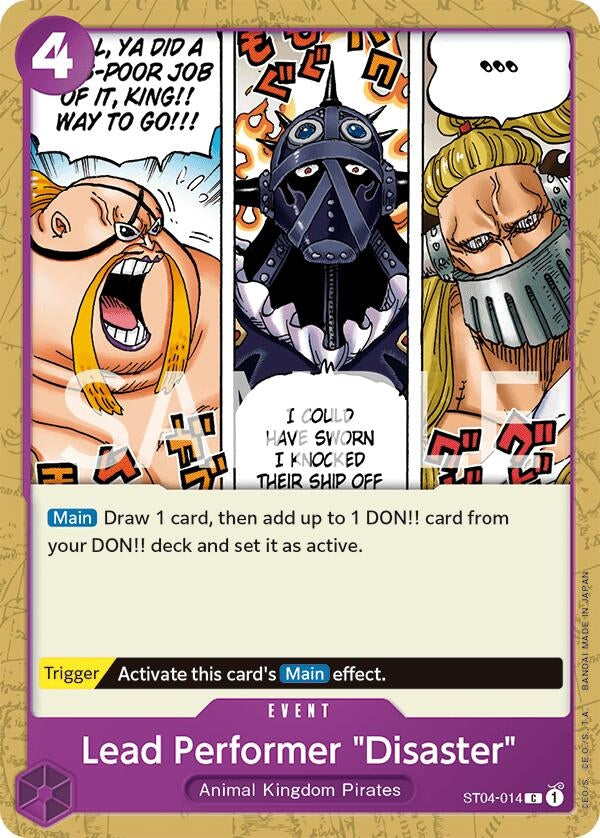 Lead Performer ’Disaster’ (4014) (OPRP) - One Piece Card Game Single