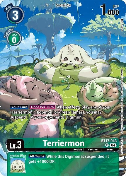 Terriermon (Legend Pack 2024 Box Topper) (BT17-043 C) - Digimon Card Game Single