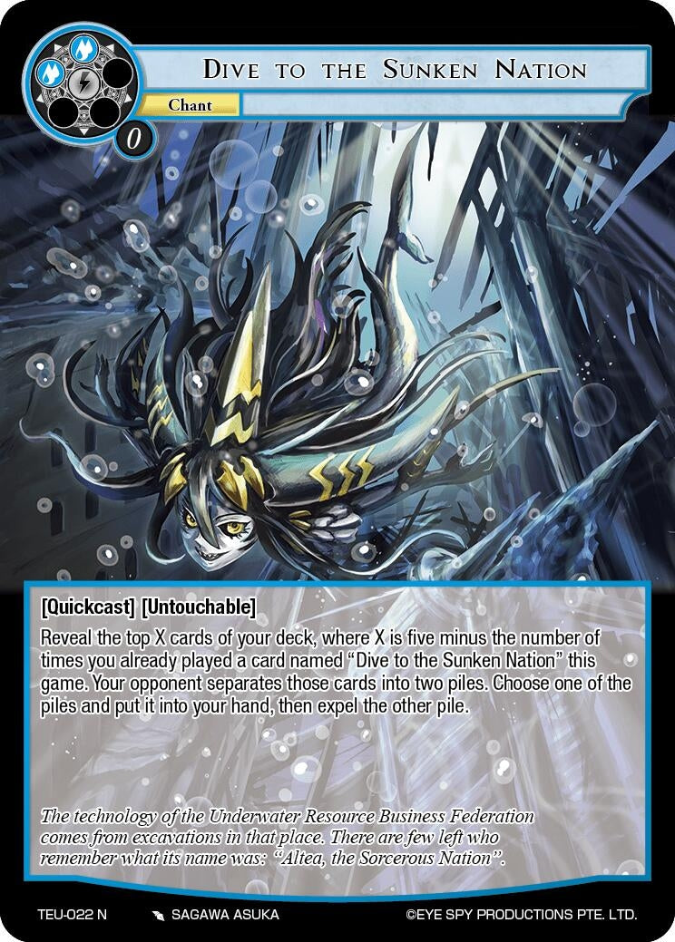 Dive to the Sunken Nation [TEU] - Force of Will Sealed