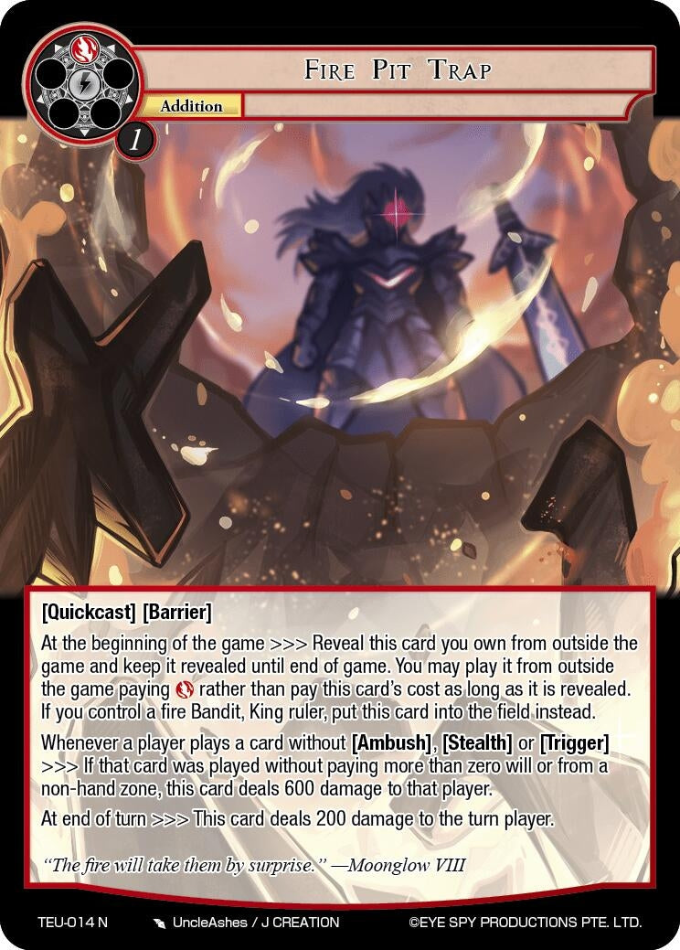 Fire Pit Trap [TEU] - Force of Will Sealed
