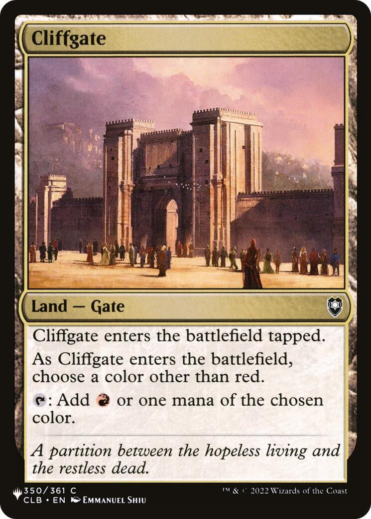 Cliffgate (350) [LIST] - MTG Single
