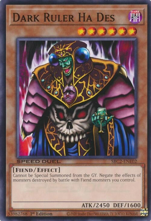 Dark Ruler Ha Des (SBC2-ENE02) (SBC2) - YuGiOh Single