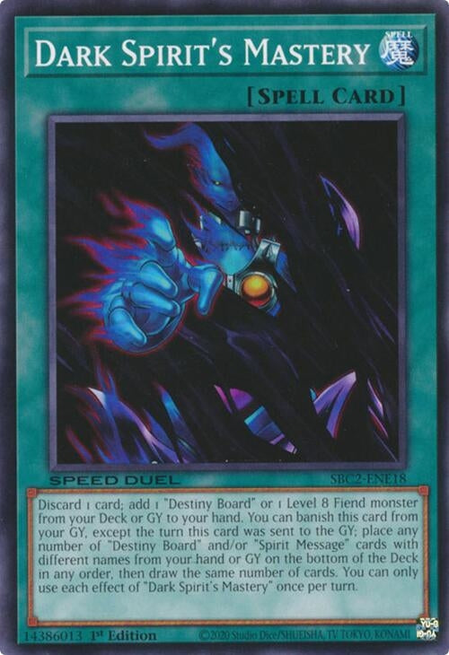 Dark Spirit’s Mastery (SBC2-ENE18) (SBC2) - YuGiOh Single