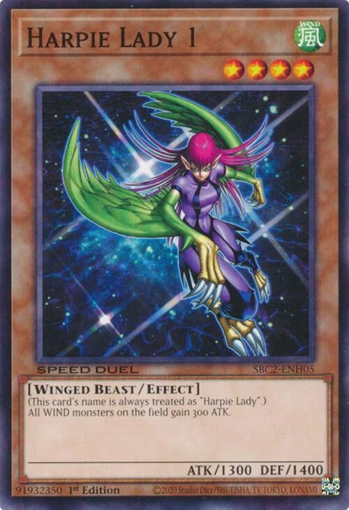 Harpie Lady 1 (SBC2-ENH05) (SBC2) - YuGiOh Single