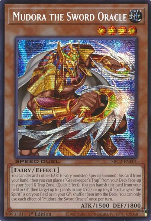 Mudora the Sword Oracle (PSR) (SBC2-ENF01) (SBC2) - YuGiOh Single