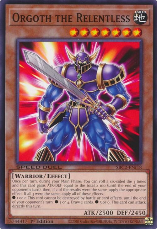 Orgoth the Relentless (SBC2-ENI18) (SBC2) - YuGiOh Single
