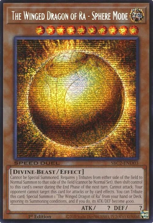 The Winged Dragon of Ra - Sphere Mode (PSR) (SBC2-END03) (SBC2) - YuGiOh Single