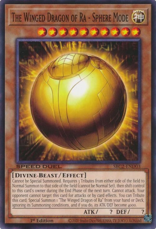 The Winged Dragon of Ra - Sphere Mode (SBC2-END03) (SBC2) - YuGiOh Single
