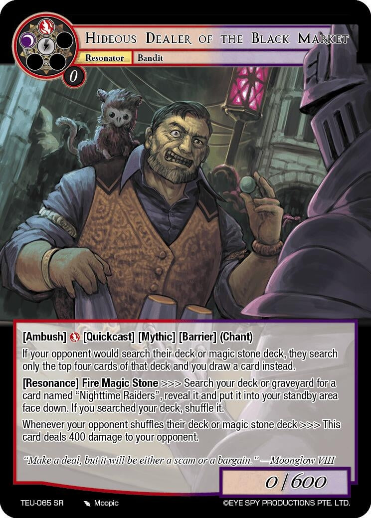 Hideous Dealer of the Black Market (TEU-065 SR) [TEU] - Force of Will Single