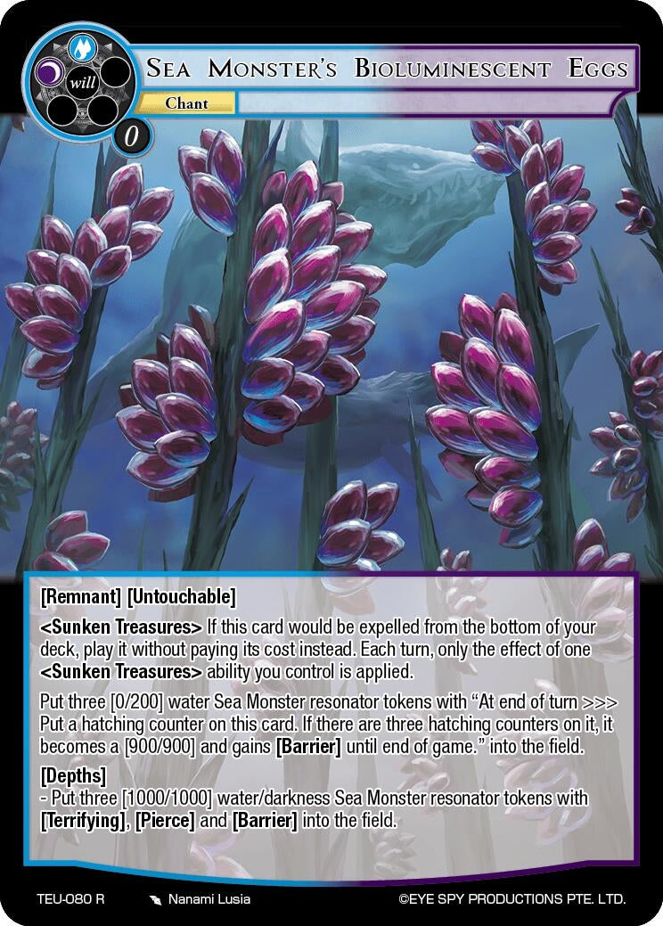 Sea Monster’s Bioluminescent Eggs (TEU-080 R) [TEU] - Force of Will Single