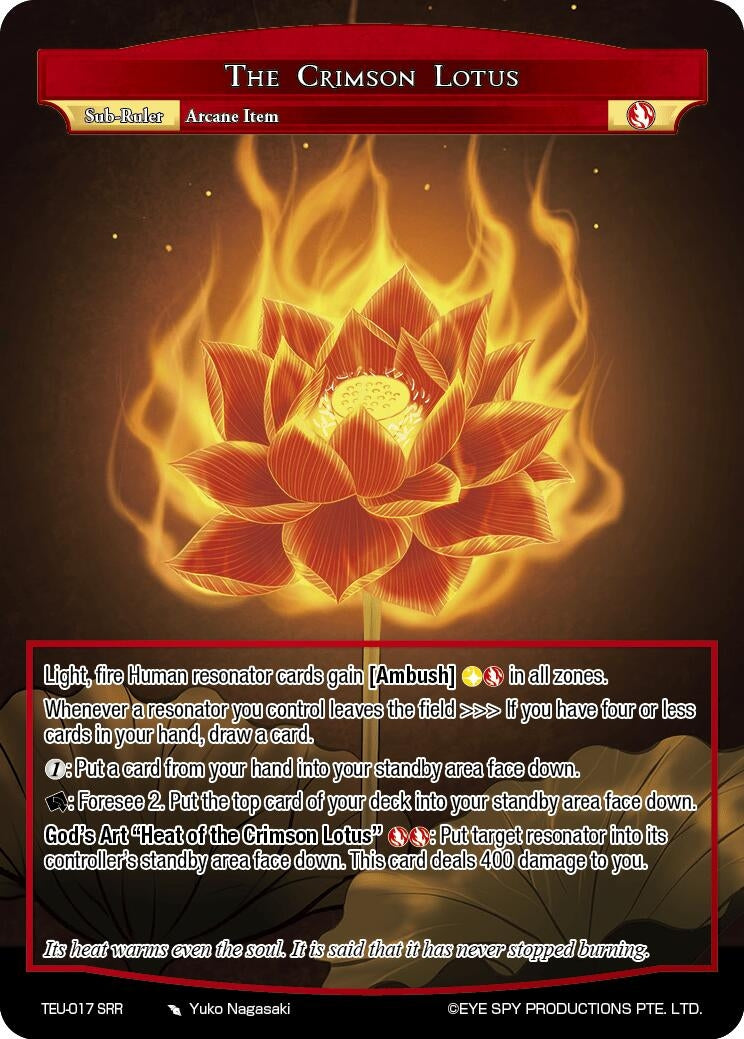 The Crimson Lotus (TEU-017 R) [TEU] - Force of Will Single