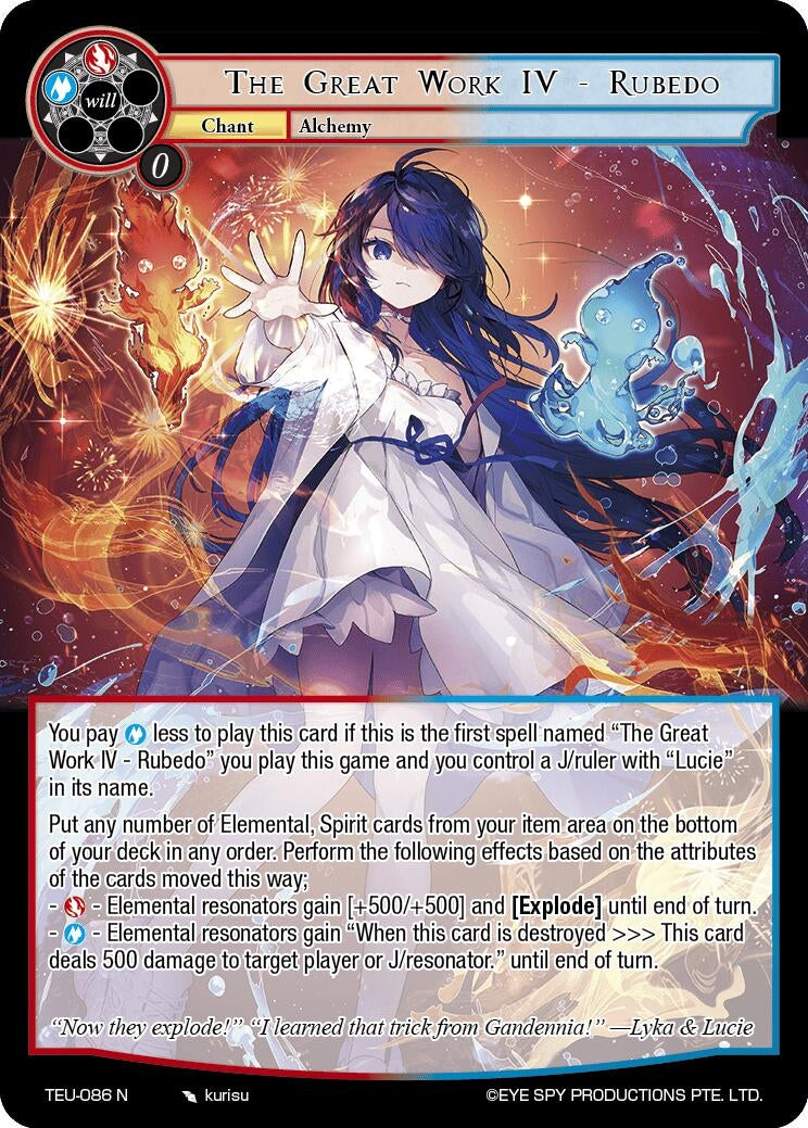 The Great Work IV - Rubedo [TEU] - Force of Will Sealed