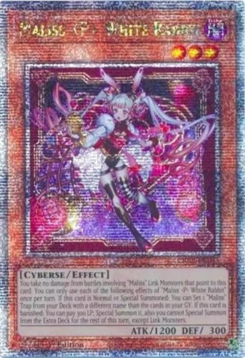 Maliss P White Rabbit (Quarter Century Secret Rare) (CRBR-EN015) - YuGiOh Single