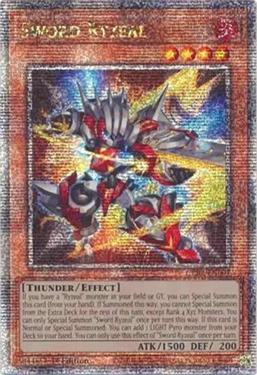 Sword Ryzeal (Quarter Century Secret Rare) (CRBR-EN001) - YuGiOh Single