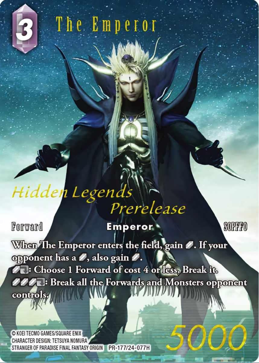 The Emperor (Prerelease Promo) (PR-177/24-077H) [24] - Final Fantasy TCG Single