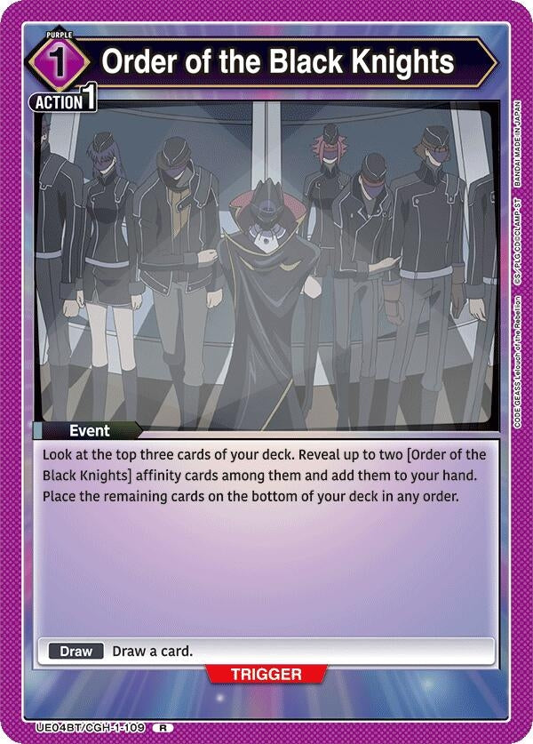 Order of the Black Knights (UE04BT/CGH-1-109) [UE04BT] - Union Arena Single