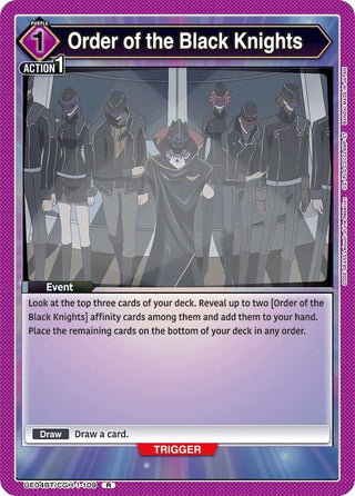 Order of the Black Knights (UE04BT/CGH-1-109) [UE04BT] - Union Arena Single