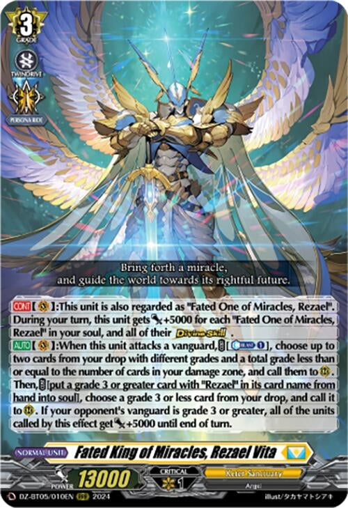 Fated King of Miracles Rezael Vita (DZ-BT05/010EN) [BT05OA] - Cardfight Vanguard Single