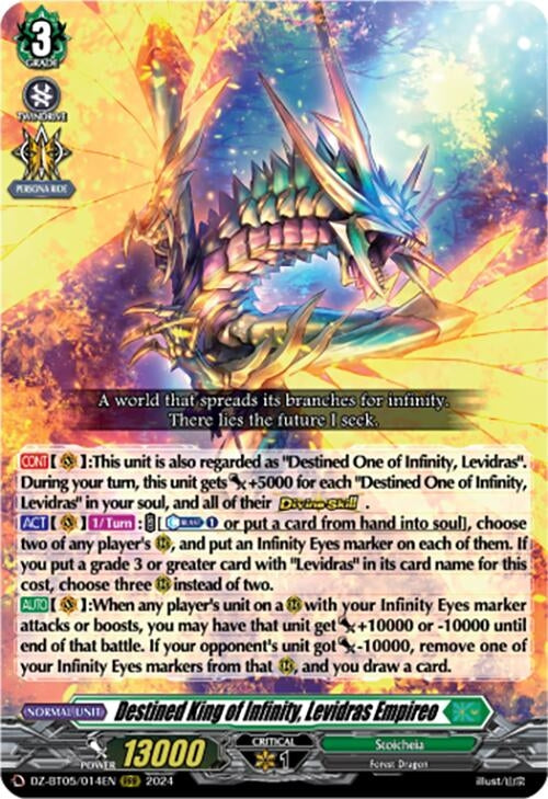 Destined King of Infinity Levidras Empireo (DZ-BT05/014EN) [BT05OA] - Cardfight Vanguard Single