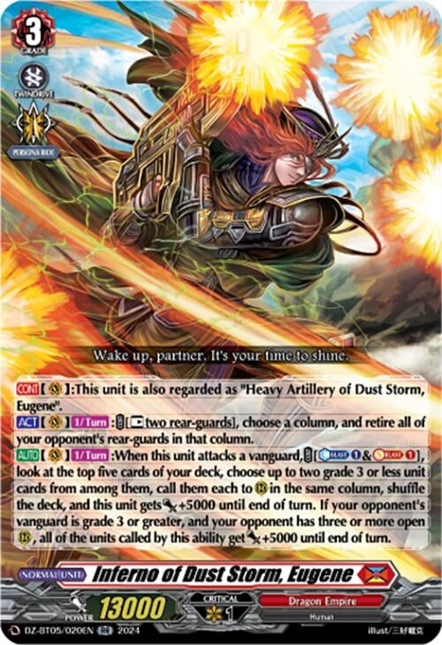 Inferno of Dust Storm Eugene (DZ-BT05/020EN) [BT05OA] - Cardfight Vanguard Single