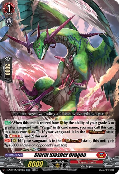 Storm Slasher Dragon (DZ-BT05/022EN) [BT05OA] - Cardfight Vanguard Single