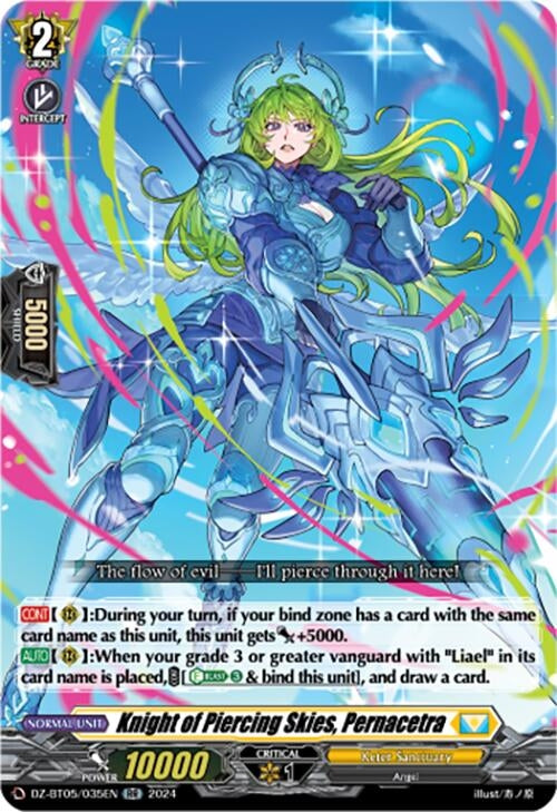 Knight of Piercing Skies Pernacetra (DZ-BT05/035EN) [BT05OA] - Cardfight Vanguard Single