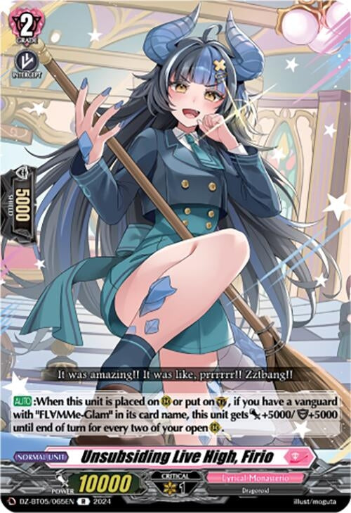 Unsubsiding Live High Firio (DZ-BT05/065EN) [BT05OA] - Cardfight Vanguard Single