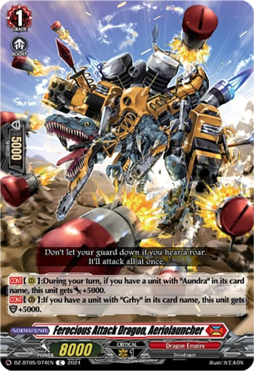 Ferocious Attack Dragon Aeriolauncher (DZ-BT05/074EN) [BT05OA] - Cardfight Vanguard Single