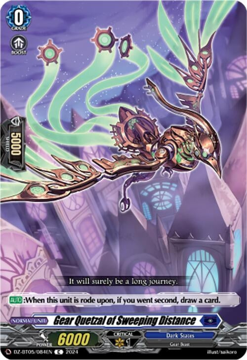Gear Quetzal of Sweeping Distance (DZ-BT05/084EN) [BT05OA] - Cardfight Vanguard Single