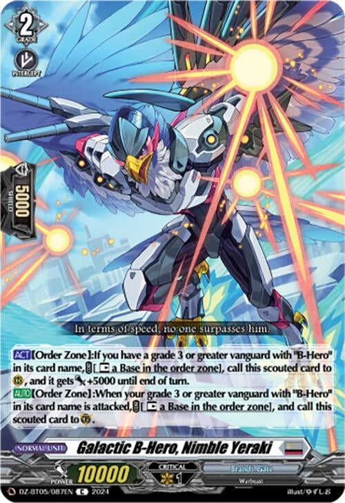 Galactic B-Hero Nimble Yeraki (DZ-BT05/087EN) [BT05OA] - Cardfight Vanguard Single