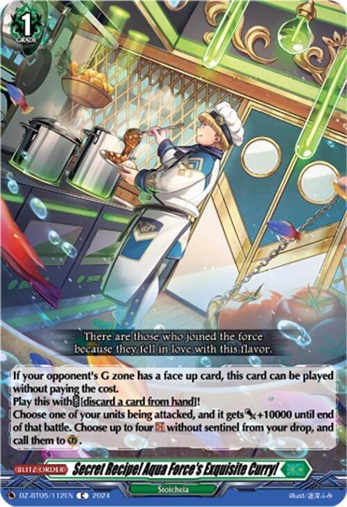 Secret Recipe! Aqua Force’s Exquisite Curry! (DZ-BT05/112EN) [BT05OA] - Cardfight Vanguard Single