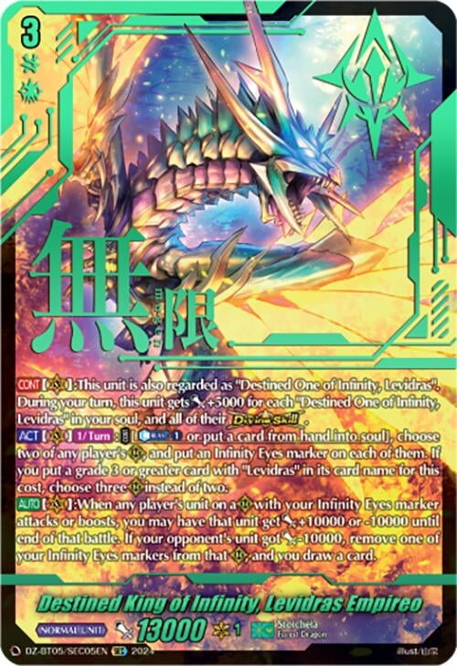 Destined King of Infinity Levidras Empireo (SEC) (DZ-BT05/SEC05EN) [BT05OA] - Cardfight Vanguard Single