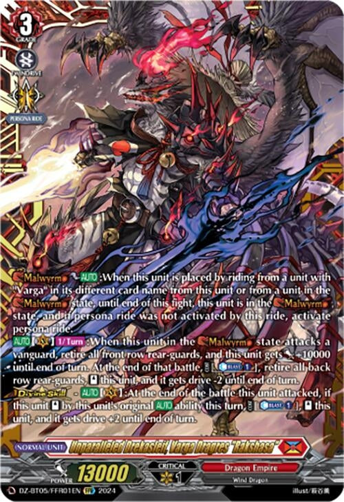 Unparalleled Drekasleif Varga Dragres ’Rakshasa’ (FFR) (DZ-BT05/FFR01EN) [BT05OA] - Cardfight Vanguard Single