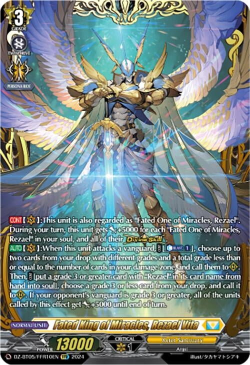 Fated King of Miracles Rezael Vita (FFR) (DZ-BT05/FFR10EN) [BT05OA] - Cardfight Vanguard Single