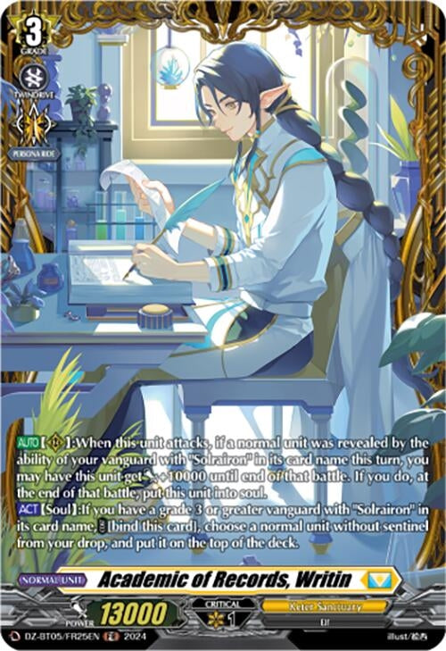 Academic of Records Writin (FR) (DZ-BT05/FR25EN) [BT05OA] - Cardfight Vanguard Single