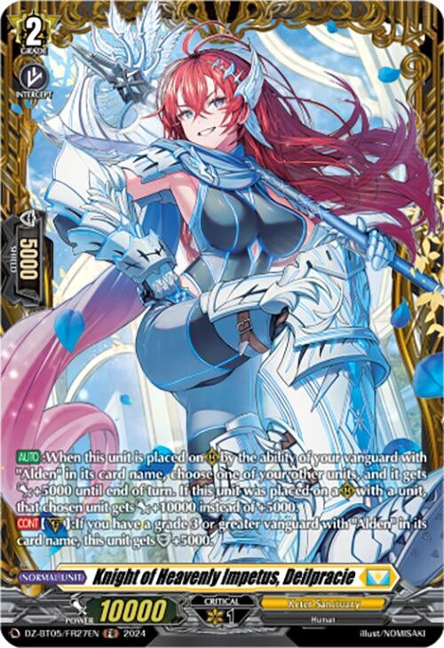 Knight of Heavenly Impetus Deilpracie (FR) (DZ-BT05/FR27EN) [BT05OA] - Cardfight Vanguard Single